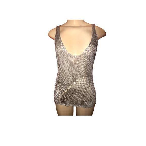 Rare Zadig & Voltaire longshoreman Silvery Mesh Knit Tank Small NWT - Picture 2 of 6